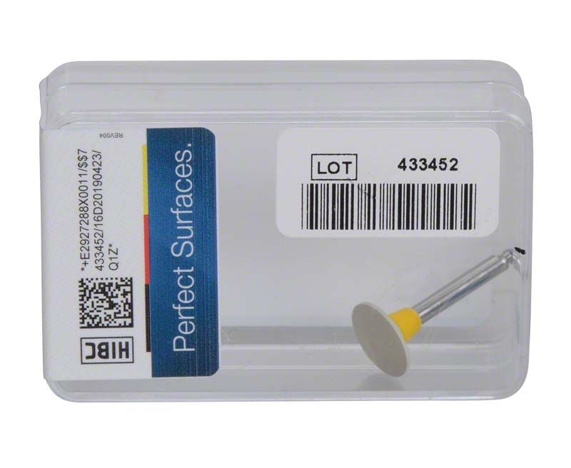 Diamantpolierer EVE Diapol Winkelstück, fein, W18D in Kunststoffverpackung mit Barcode.