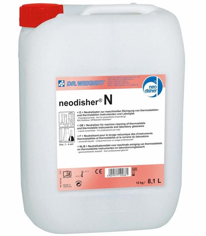 Kanister mit 12 kg neodisher® N, Reinigungsmittel für medizinische Instrumente.