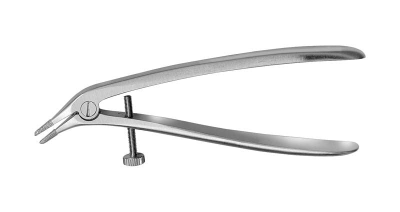 Teleskopkronenzange diamantiert aus Edelstahl mit verstellbarer Schraube