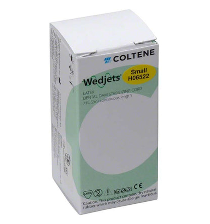 Hygenic Wedjets Befestigungsschnur gelb, Verpackung mit Produktdetails.