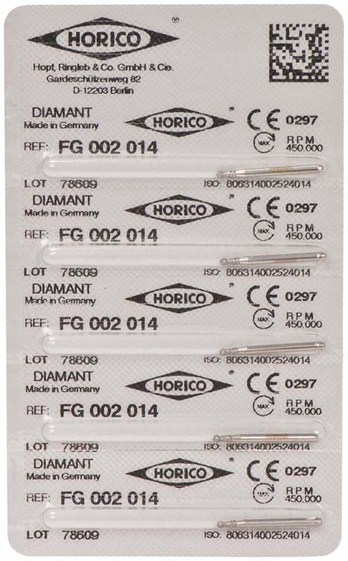 Verpackung von Diamant FG 002 014, mit CE-Zertifizierung und Seriennummern.