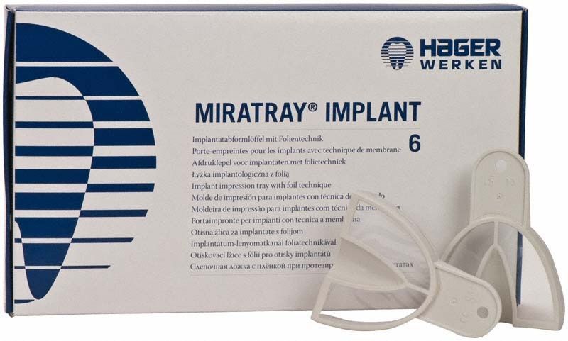 Miratray® Implant OK S1 Abformlöffel mit Verpackung von Hager & Werken.