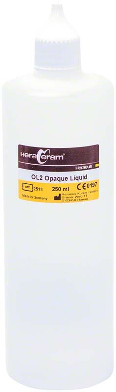 HeraCeram® Opakerflüssigkeit OL2, 250ml Flasche mit Dosierspitze.