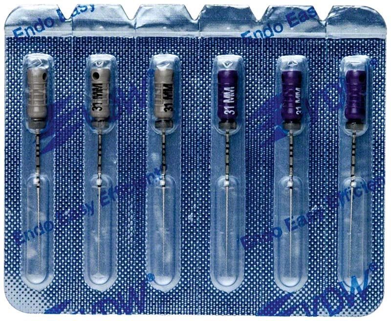 Sterile VDW Hedströmfeilen 31mm Gr. 08-10 in Blisterpackung.