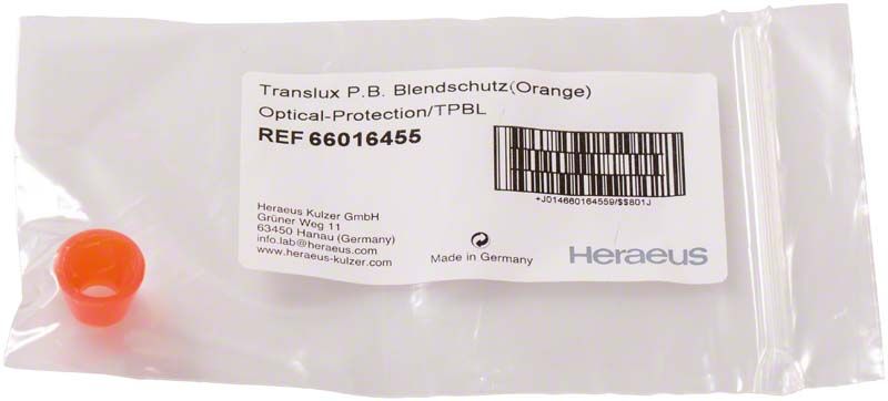 Translux 2Wave Blendschutz orange in Kunststoffverpackung mit Etikett.