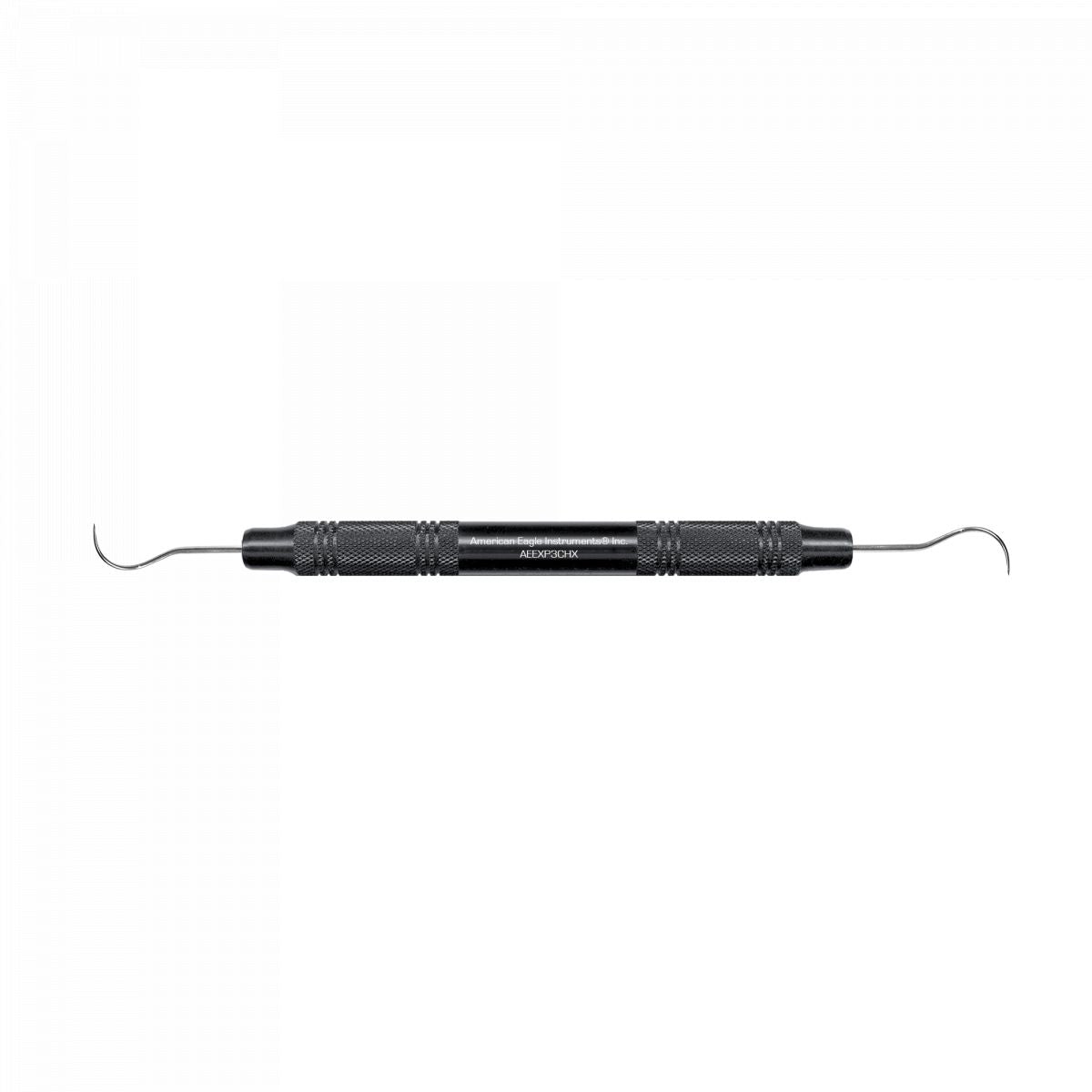 Doppelseitige American Eagle Sonde mit ergonomischem Kunststoffgriff und Edelstahlspitzen.