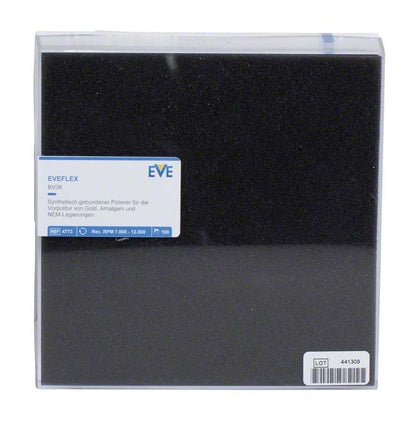 EVEFLEX Polierer Packung mit 100 mittelgroßen Schleifköpfen in schwarzer Box.