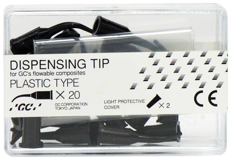 Kunststoff-Tips Gradia direct Flo/LoFlo in transparenter Verpackung.