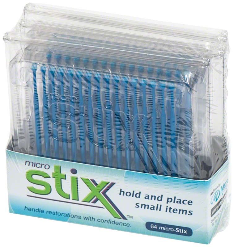 Klebe-Applikatoren Micro-Stix™ in Kunststoffverpackung für Dentalanwendungen.