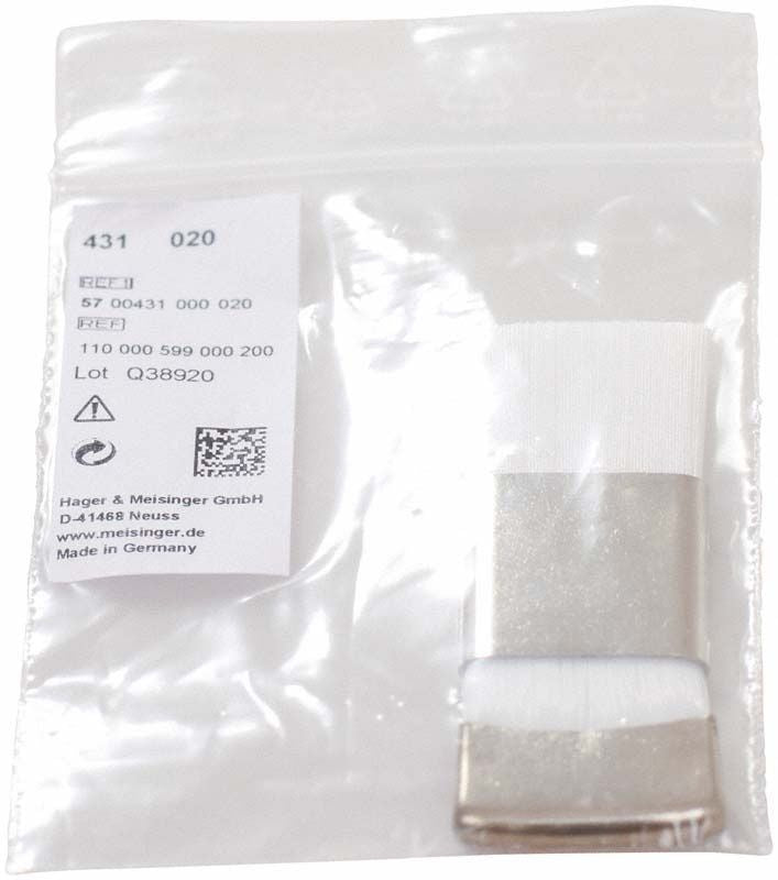 Bohrerreinigungsbürste Nylon schmal in transparenter Verpackung.