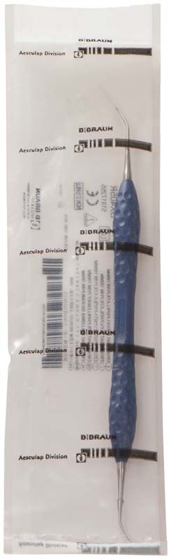 Ergoplant Papillenheber gewinkelt in steriler Einzelverpackung von Aesculap.