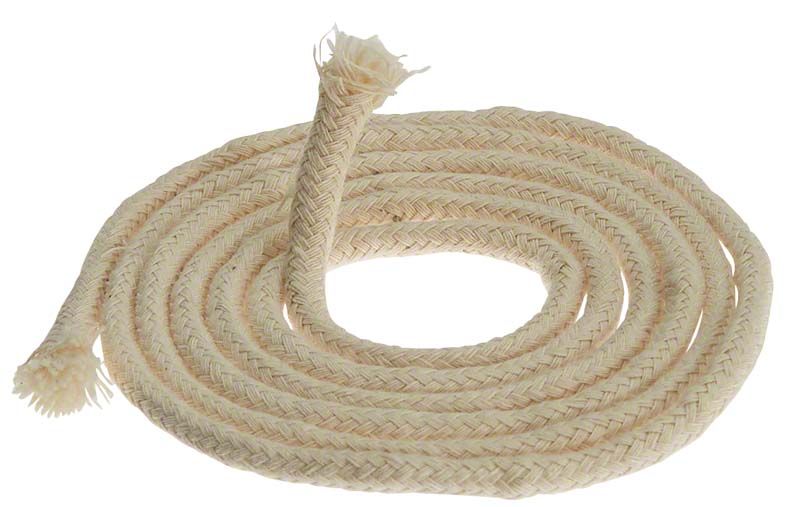 Geflochtener Docht für Spirituslampe, Ø 5mm, naturfarben.