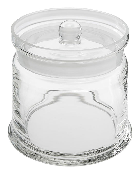 Image of Watteglas mit eingeschliffenem Glasdeckel Ø 120mm - Höhe: 120mm