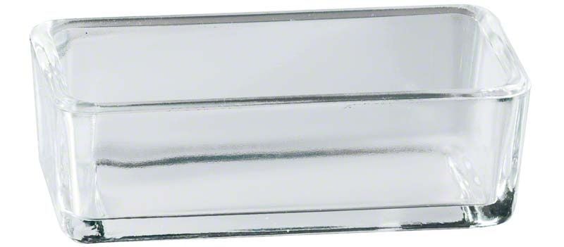 Klarglas-Instrumentenschale, rechteckig, 120 x 60 x 40 mm.