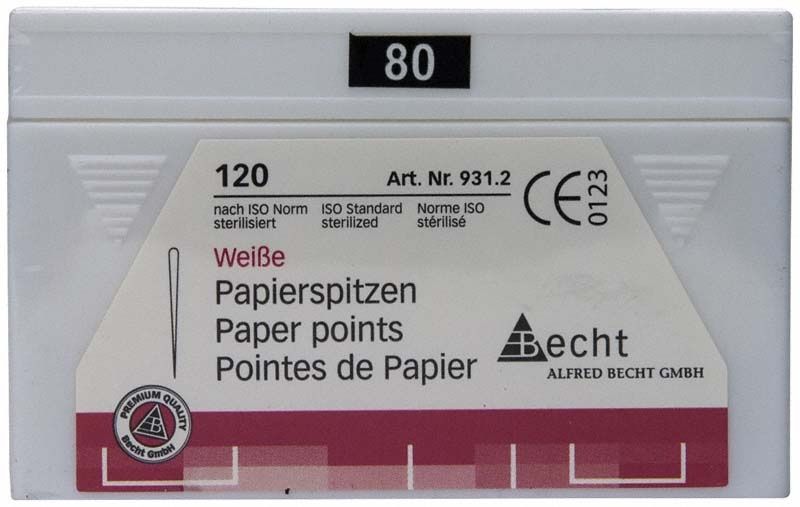 Weiße Papierspitzen Gr. 80 in 120er-Packung von Becht.