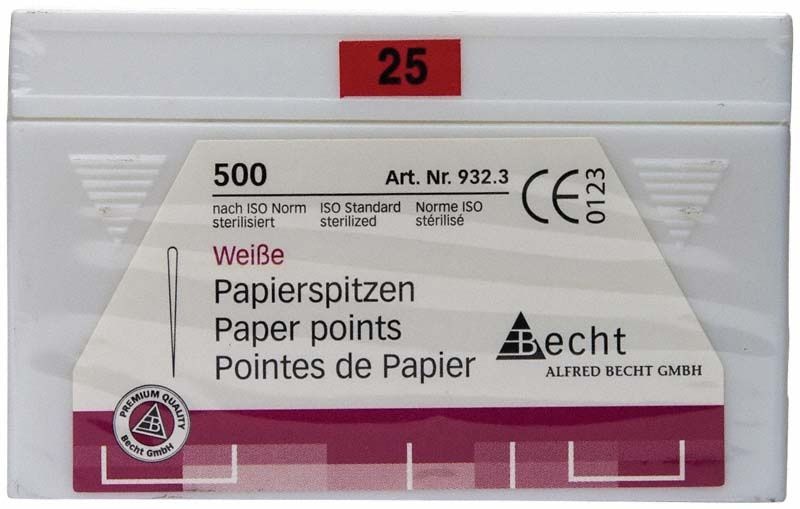 Weiße Papierspitzen Gr. 25, 500er Packung von medic-star.