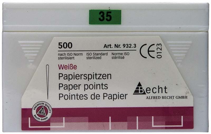 Weiße Papierspitzen Gr. 35 in Verpackung, 500 Stück.