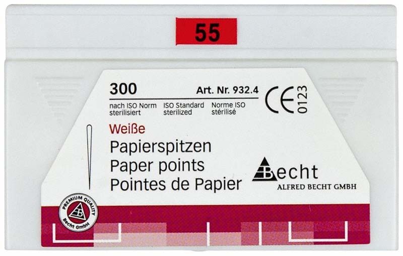 Weiße Papierspitzen Gr. 55, 300 Stück in Kunststoffbox.
