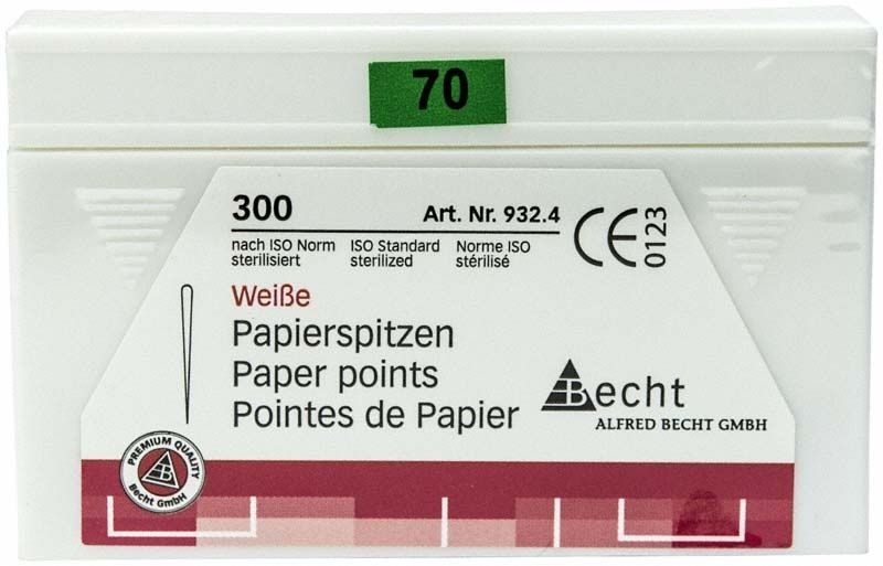 Weiße Papierspitzen Gr. 70 in 300er Verpackung von Becht.