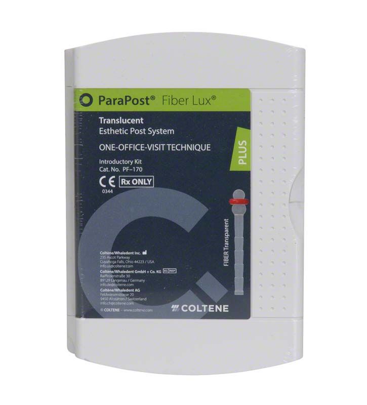 ParaPost® Fiber Lux Einführungs-Kit mit Verpackung und Produktdetails.