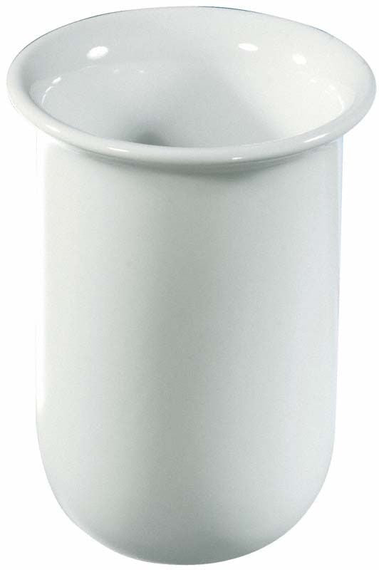 Porzellan-Abfallbehälter für medizinische Einrichtungen, steril und platzsparend.