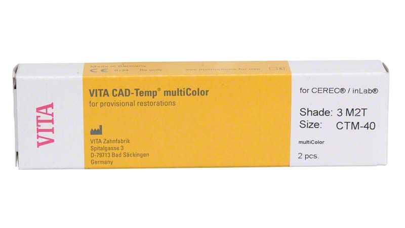 Verpackung der VITA CAD-Temp® multiColor Blöcke, Größe CTM-40, 3M2T.