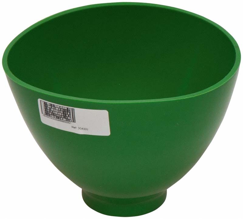 Grüner Mirabol Anrührbecher Gr. 2 für dentaltechnische Anwendungen.