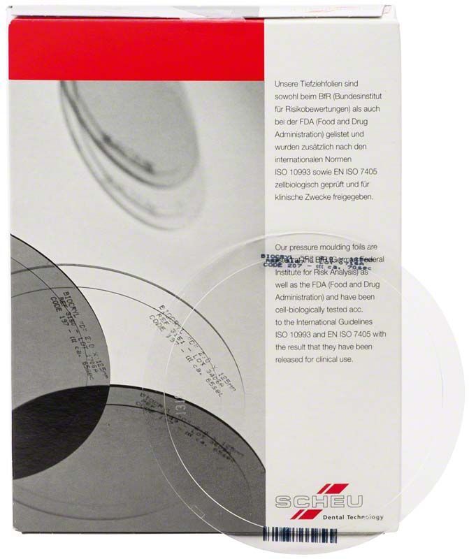 Verpackung von BIOCRYL® C Acrylatplatten mit Produktinformationen und Logo.