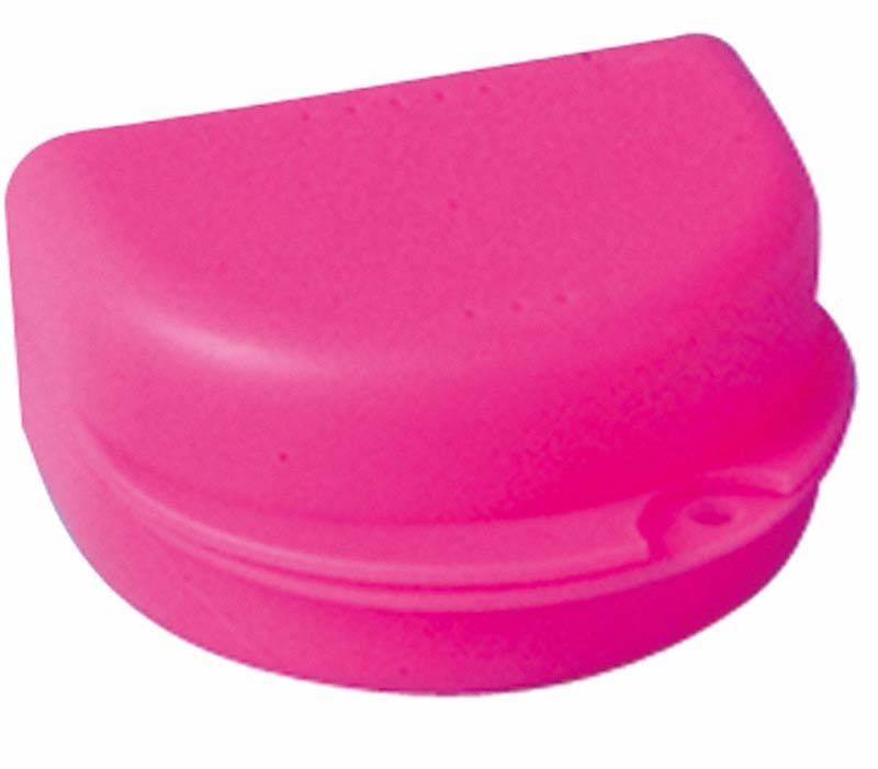 Robuste rosa Dentobox® II zur Aufbewahrung von dentalen Produkten.