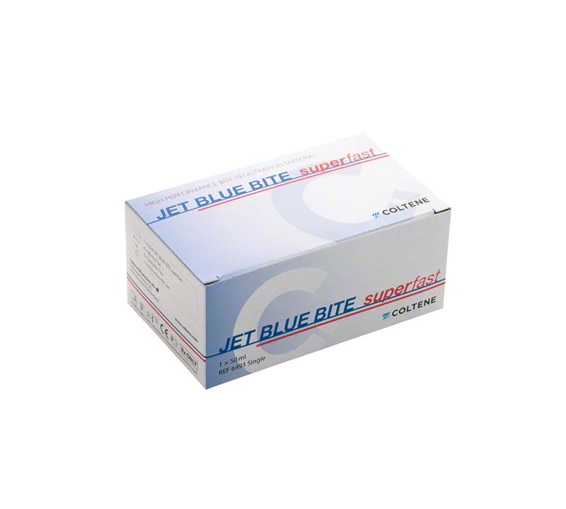 Jet Blue Bite superfast 50ml Verpackung mit blauem und rotem Aufdruck.