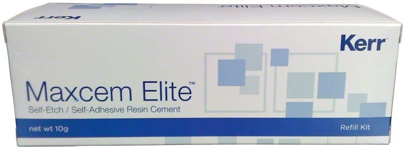 Maxcem Elite Refill weiß-opak von Kerr in Verpackung.