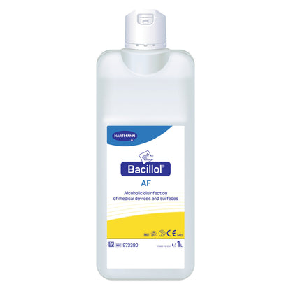 Bacillol AF 1 L Flächendesinfektionsmittel in transparenter Flasche mit Etikett.