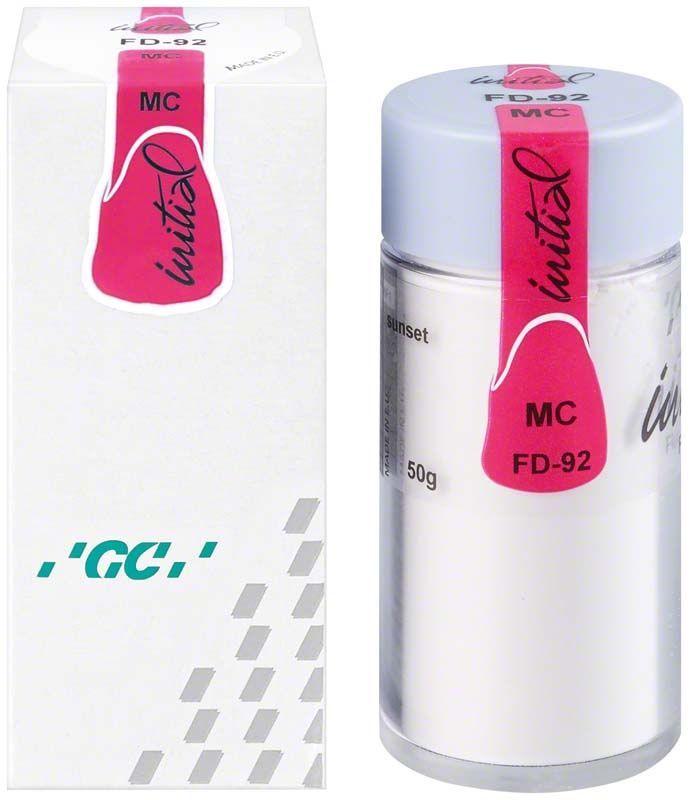 GC Initial MC Fluo-Dentin 50g FD-92 in weißer Verpackung mit Aufschrift.