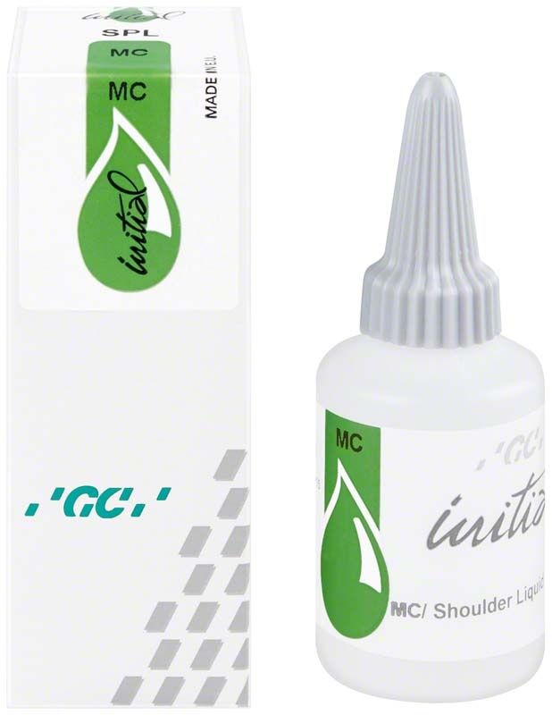 Flasche GC Initial MC Shoulder Liquid 25ml mit Verpackung.