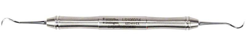 Zahnmedizinisches Scaler LiquidSteel® WILAND mit doppelseitiger Edelstahlspitze.