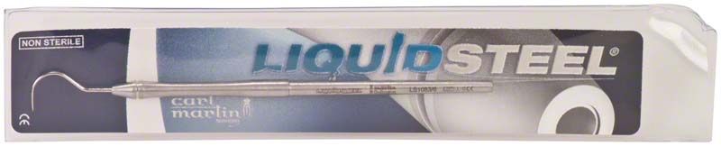Zahnsonde LiquidSteel® Figur 6 in Originalverpackung mit Logo und Produktname.