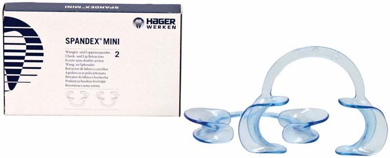 Wangen- und Lippenexpander Spandex mini aus transparentem Kunststoff.