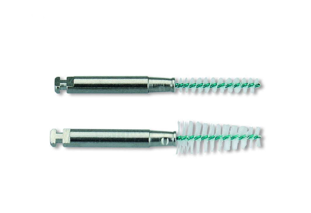 Mikro-Spiralbürstchen Rotoprox® fein mit Edelstahlschaft für Dentalhygiene.