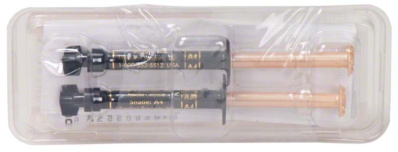 Zwei PermaFlo Spritzen A4 in transparenter Verpackung.