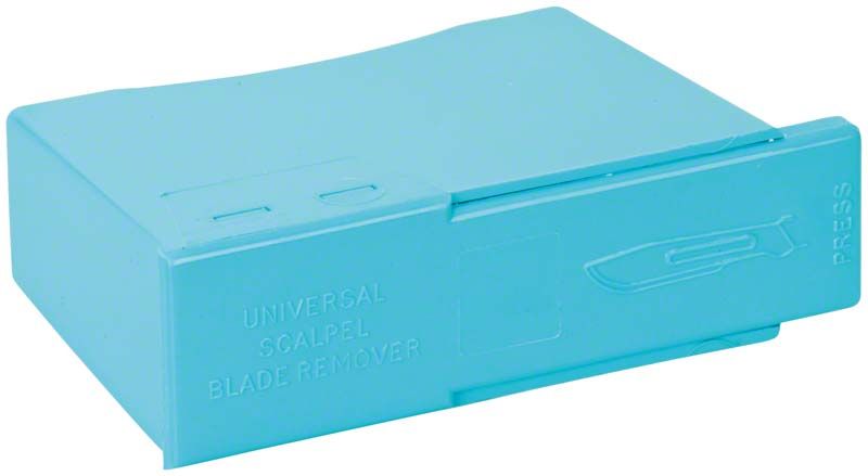 Skalpellklingenbox von Carl Martin in blauer Farbe.