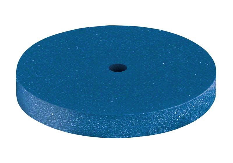 Blauer, runder Schaumstoffring mit mittigem Loch.