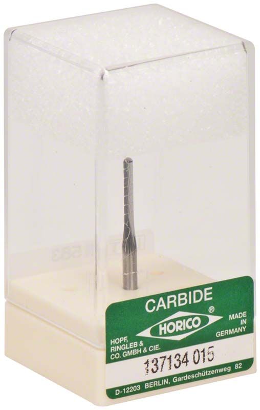 Hartmetallfräser 137 134 015 in transparenter Plastikverpackung mit grünem Etikett.