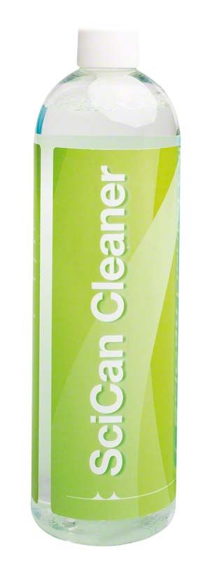 SciCan Cleaner Flasche mit grünem Etikett für STATMATIC Geräte.