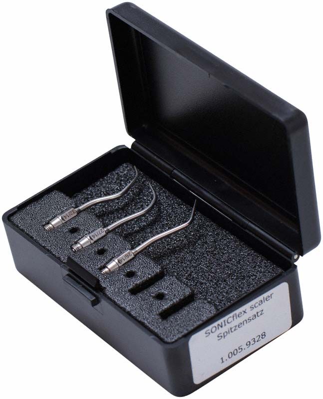 SONICflex scaler Spitzensatz A in schwarzem Aufbewahrungsetui