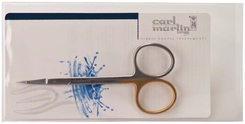 Zahnfleischschere SUPER-CUT gerade mit vergoldetem Griff und Mikro-Spezialzahnung.