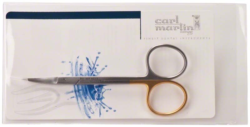 Zahnfleischschere SUPER-CUT Figur 12 in Verpackung mit gebogener Spitze.