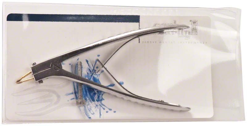 Teleskopkronenzange Böhm mit auswechselbaren FG-Spitzen in Verpackung.