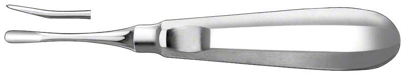 Luxationsinstrument Figur 4, 5,0mm, gebogen aus Edelstahl für Zahnchirurgie.
