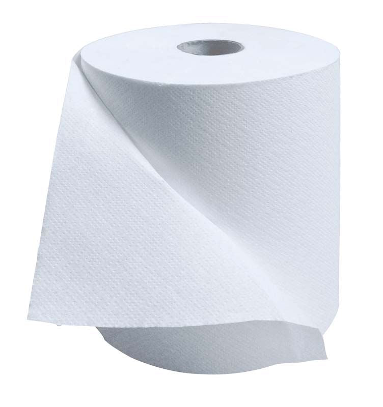 Handtuch-Papierrolle Comfort 140, weiße Einwegrolle für medizinische Nutzung