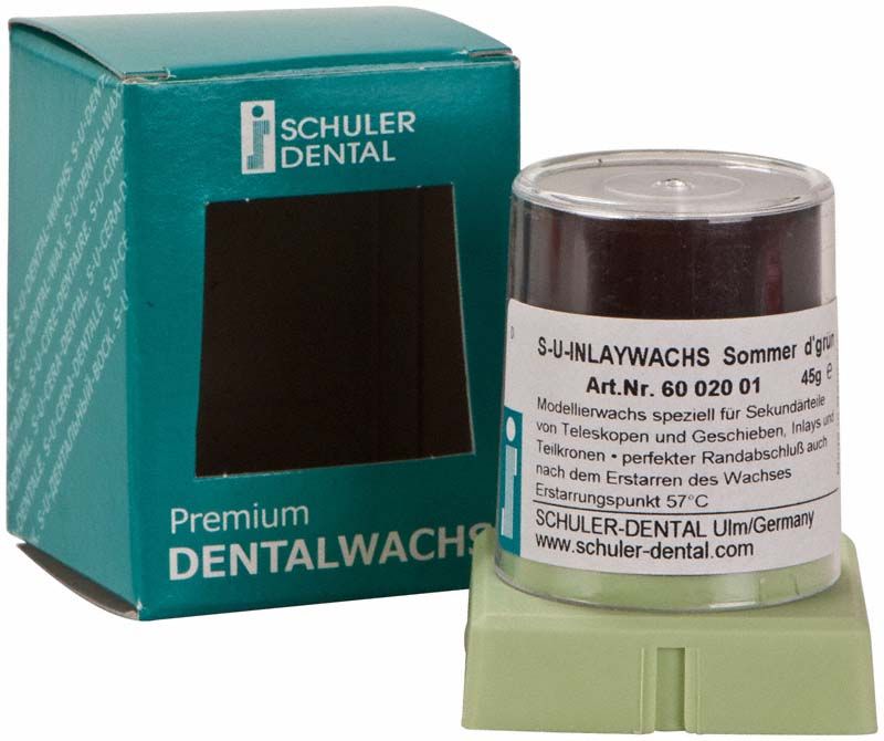S-U-Inlaywachs Sommer d.grün Dose mit Verpackung von Schuler Dental